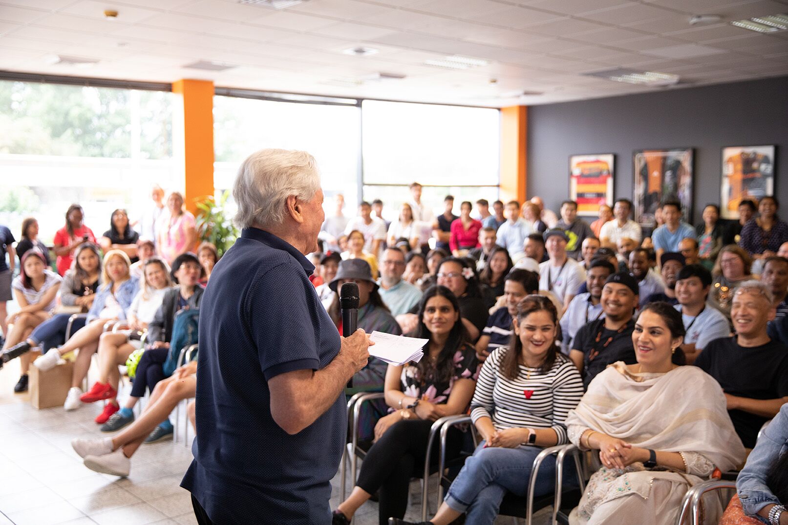 Gallagher Head Office - Christmas 2020-General Purpose Gallagher Head Office, Christmas 2020 - Sir William presenting long service awards