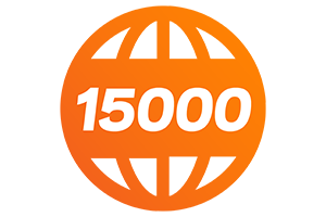 15,000+ major security customers spread across the globe