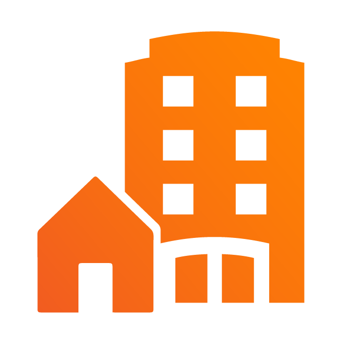 Orange icon hybrid working