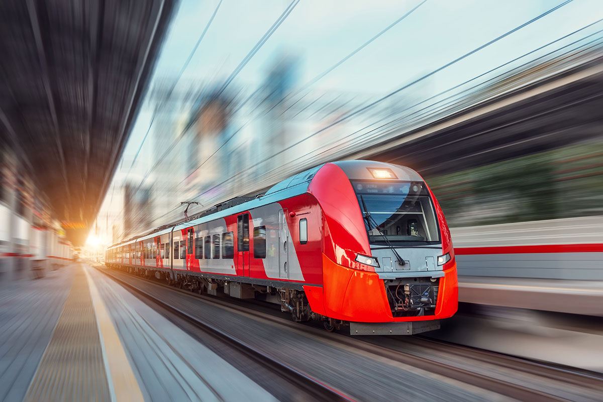 Train leaving the station
