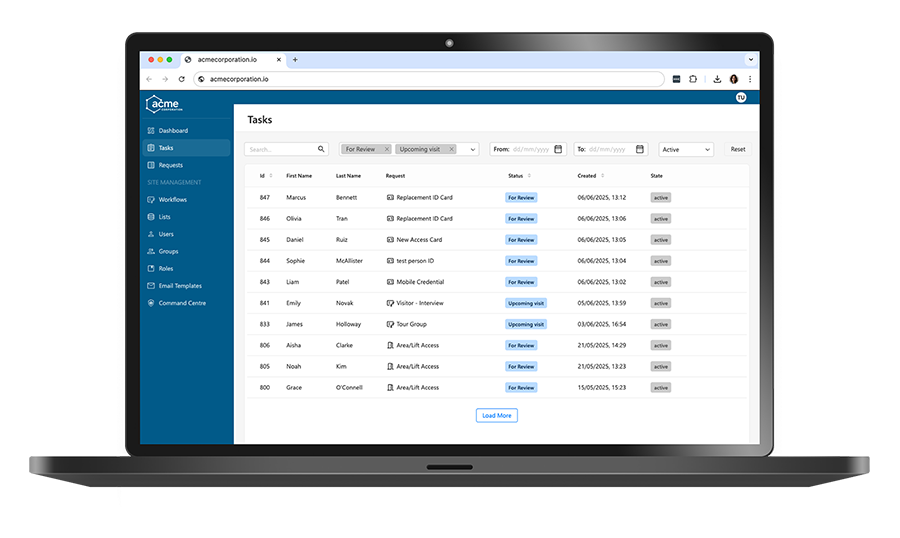 AccessNow Laptop screen